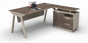 Masă birou cu dulap lateral mobil ,design modern și elegant ,calitate premium , dimensiuni 1600*800*750