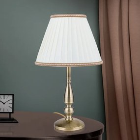 Lampă de masă Orion LA 4-1085/1 TONIA 1xE27/60W/230V d. 30 cm alb/bronz