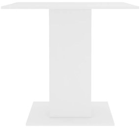 Masă de bucătărie, alb, 80x80x75 cm, pal