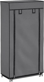 vidaXL Pantofar cu husă, gri, 58x28x106 cm, material textil