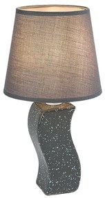Lampa de masa ceramica gri abajur gri Dayami