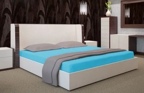 Cearsaf de pat turcoaz cu bandă elastică Lățime: 90 cm | Lungime: 200 cm