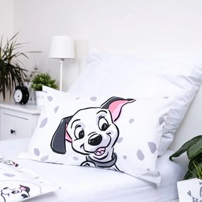 Lenjerie de pat pentru copii albă din bumbac pentru pătuț 100x135 cm 101 Dalmatians – Jerry Fabrics