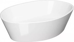 Lavoar pe blat Cersanit City oval 53 cm alb lucios