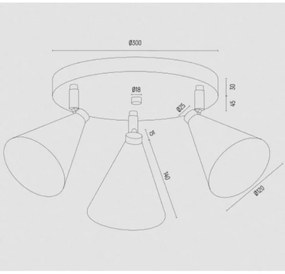 Spot LUCINDA 3xE14/7W/230V auriu Argon 6246