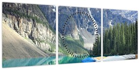 Tablou - Moraine Lake (cu ceas) (90x30 cm)