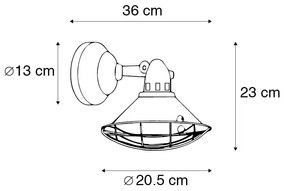 Lampă de perete și plafon vintage maro, înclinabilă - Barrack
