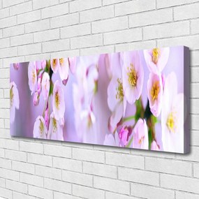 Tablou pe panza canvas Flori Floral Alb Violet