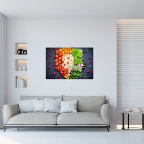 Tablou - Masa plină cu legume (90x60 cm)