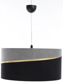 Lustră pe cablu SWING 1xE27/60W/230V negru/gri/auriu