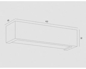 Aplică CASERTA 2xE27/15W/230V 42 cm Argon 7168