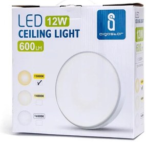 Plafonieră LED/12W/230V 3000K d. 23 cm albă Aigostar