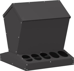 vidaXL Feeder pentru pui Negru 40 x 40 x 45 cm Oțel Laminat la Rece