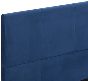 Cadru de pat, albastru, 160 x 200 cm, material textil Albastru, 160 x 200 cm