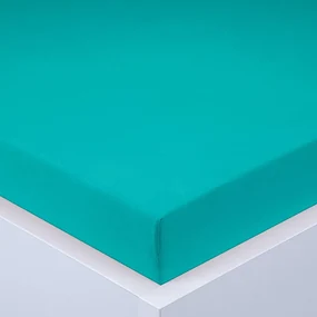 Cearşaf cu elastic jersey EXCLUSIVE verde turcoaz 180 x 200 cm