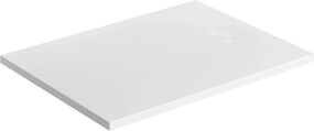 Cadita de dus compozit Omnires AquaRock M+ dreptunghiulara alb mat 90x120 cm