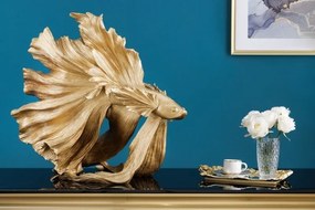 Statueta decorativa extravaganta Fisch Crowntail 65cm, auriu