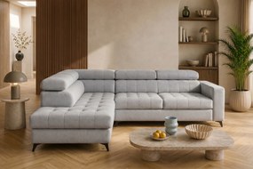 Colțar extensibil Nardo L stânga - chenille gri deschis Vibe 85