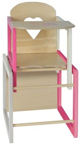 Scaun de masa transformabil pentru papusi eichhorn doll's highchair with table