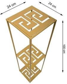 Suport pentru flori 100x24 cm, culoare aurie