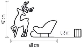 Decorațiune LED de Crăciun LED/3xAA alb cald
