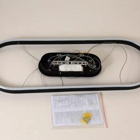 Brilagi - Lustră LED suspendată pe cablu PONDIE LED/43W/230V 80x30 cm neagră