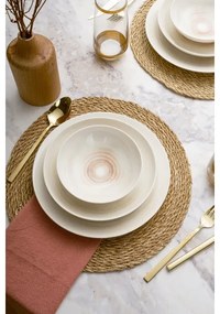 Set veselă 24 piese bej/porțelan