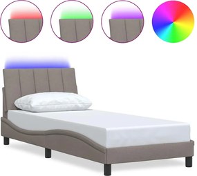 vidaXL Cadru de pat fără saltea Hanko Taupe 80x200 cm țesătură