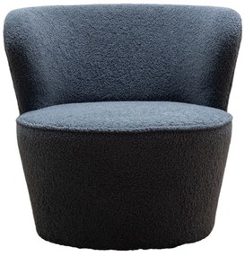 Fotoliu albastru, stofa, Curl Teddy