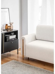 Canapea crem extensibilă/cu spațiu de depozitare cu tapițerie din țesătură bouclé 244 cm Arcadova – ELTAP