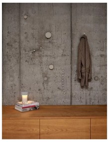 Veioză grej LED din plastic (înălțime 18 cm) Oblong – Zone