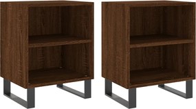 vidaXL Noptiere, 2 buc., stejar maro, 40x30x50 cm, lemn compozit