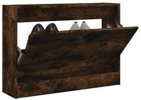 vidaXL Pantofar, stejar fumuriu, 80x21x57 cm, lemn compozit