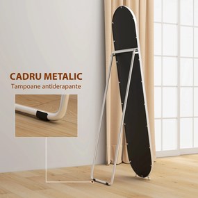 HOMCOM Oglindă Ovală Aurie Înaltă | Aosom Romania