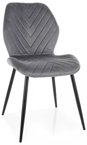 Scaun de bucătărie Broda Velvet, gri