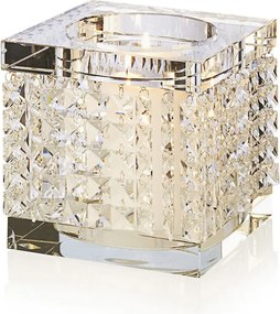 Suport pentru lumanare design LUX, realizat manual din sticla, NEFERTARI SQUARE 20x20cm