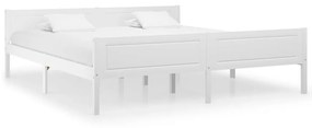 322108 vidaXL Cadru de pat, alb, 180x200 cm, lemn masiv de pin