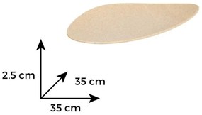 Farfurie intinsa ceramica 35 cm VILLARTE TETRIS TRF 35, asimetrica, crem