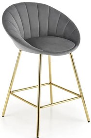 Scaun de bar H112 velvet gri
