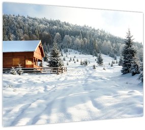 Tablou - Cabană de munte (70x50 cm)