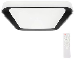 Plafonier LED QUADRO 66W 230V 3000-6000K alb-negru cu telecomandă