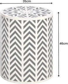 Masuta auxiliara design unicat Bone Inlay 45cm A-43660 VC