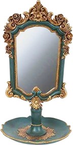 Oglinda de Machiaj Vintage MARGARET, Verde  Auriu