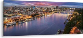 Tablou cu orașul Bratislava cu râu (120x50 cm)