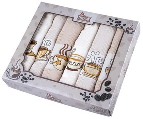 Prosoape de bucătărie vafelă din bumbac CAFEA 50 x 70 cm 6 buc