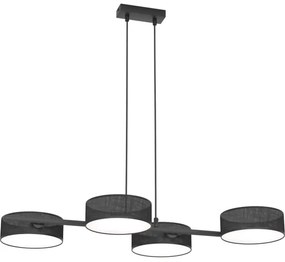 Lustră suspendată pe cablu DRUMZ 4xE14/10W/230V negru