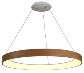 Lustra LED inteligenta design circular NISEKO II Wood 50cm