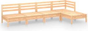 vidaXL Set mobilier de grădină, 5 piese, lemn masiv de pin