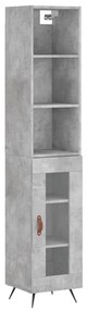 3189865 vidaXL Dulap înalt, gri beton, 34,5x34x180 cm, lemn prelucrat