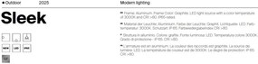 Aplica LED iluminat exterior modern IP65 Sleek
